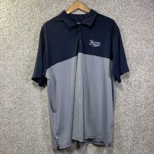 Tampa Bay Rays Shirt Mens 2XL Blue Gray MLB Baseball Antigua Polo Golf